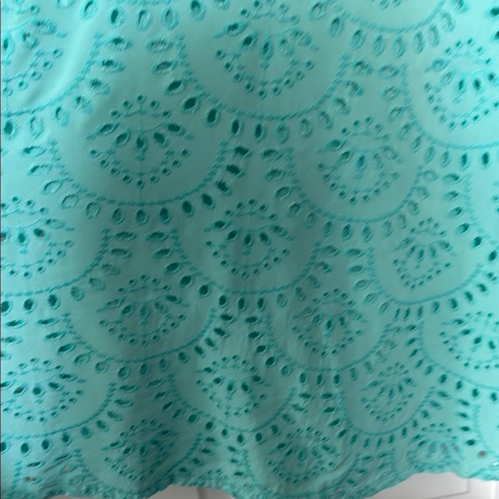 Elegant Turquoise Sleeveless Dress - Picture 3 of 6